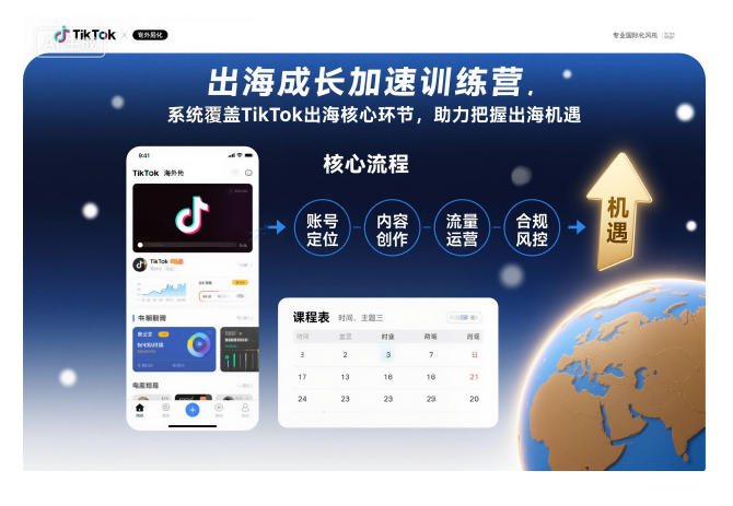 出海成长加速训练营，系统覆盖TikTok出海核心环节，助力把握出海机遇（更新）-搞砸网络-www.gaoza.cn