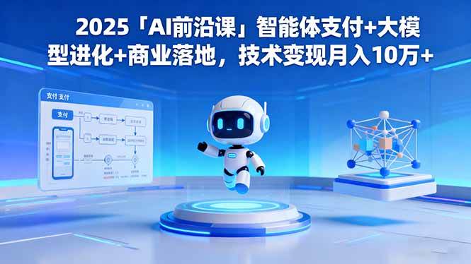 （16384期）2025「AI前沿课」智能体支付+大模型进化+商业落地，技术变现月入10万+-搞砸网络-www.gaoza.cn