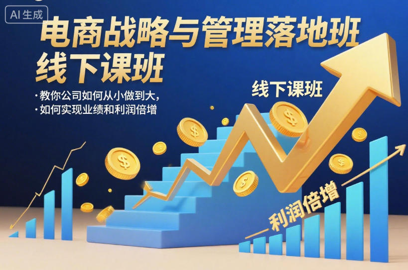 电商战略与管理落地班线下课，教你公司如何从小做到大，如何实现业绩和利润倍增【录音】-搞砸网络-www.gaoza.cn