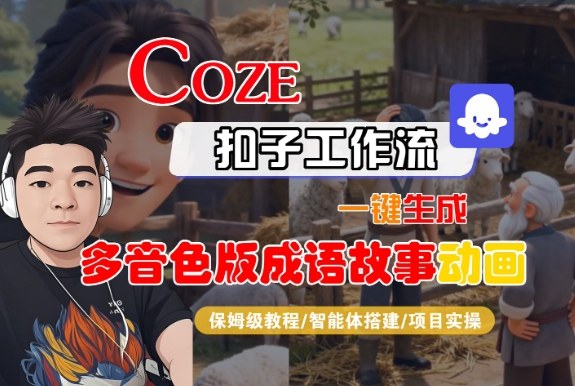 Coze扣子智能体工作流一键生成“多音色版成语故事“动画，全流程保姆级教学-搞砸网络-www.gaoza.cn