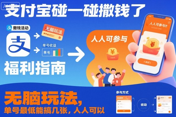 支付宝碰一碰撒钱了，无脑玩法，单号最低能搞几张，人人可以撸【揭秘】-搞砸网络-www.gaoza.cn