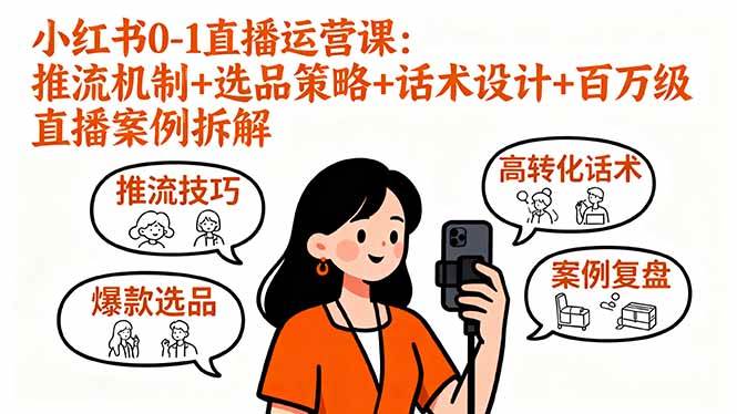 （16002期）小红书0-1直播运营课：推流机制+选品策略+话术设计+百万级直播案例拆解-搞砸网络-www.gaoza.cn