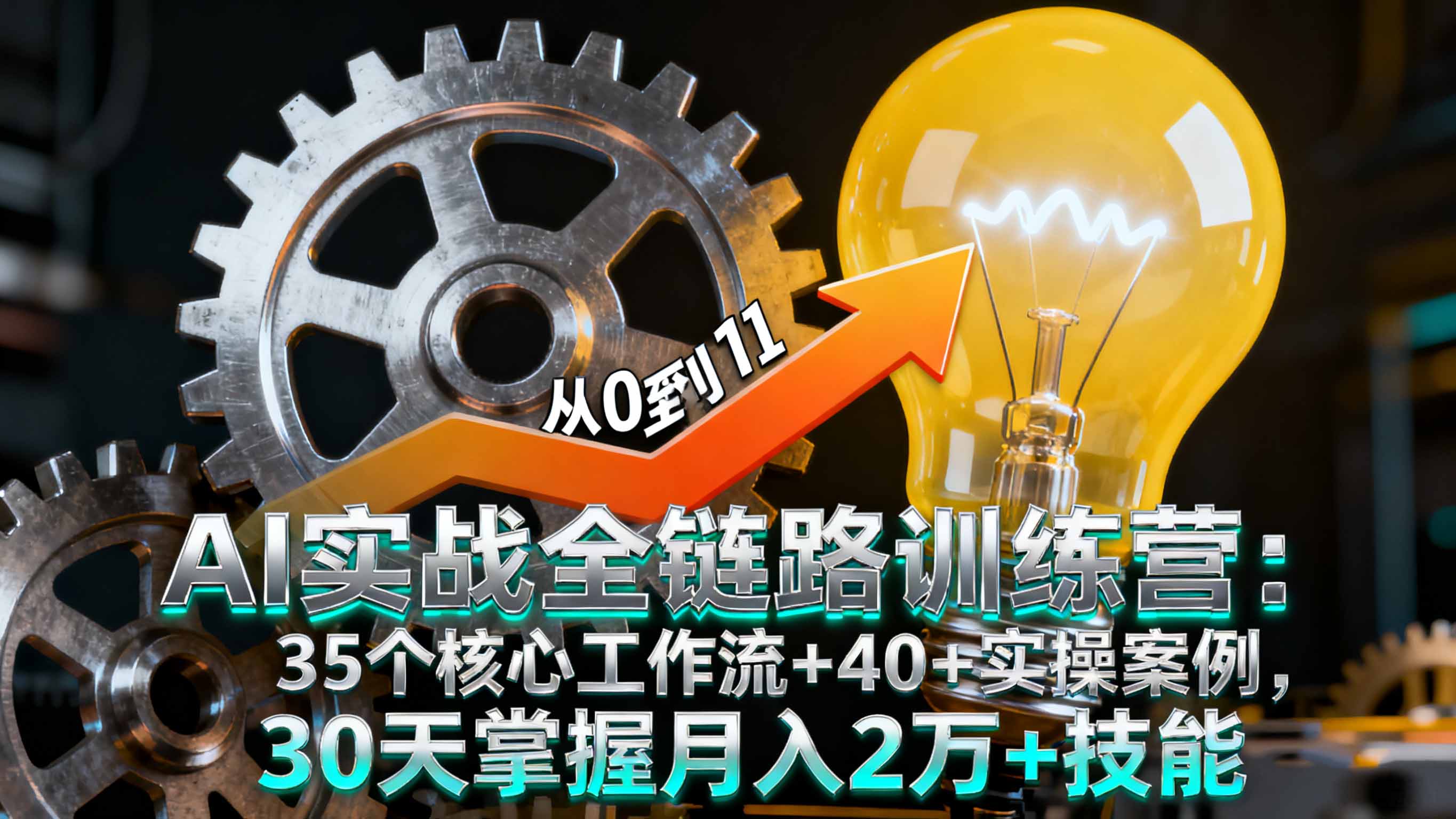 AI实战全链路训练营：35个核心工作流+40+实操案例，30天掌握月入2万+技能-搞砸网络-www.gaoza.cn