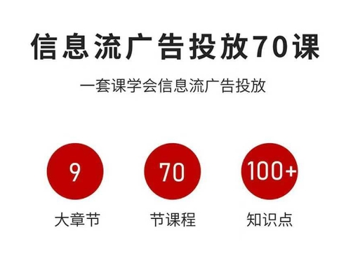 信息流广告投放实战70课，一套课学会信息流广告投放，迄今为止，最系统化教程-搞砸网络-www.gaoza.cn