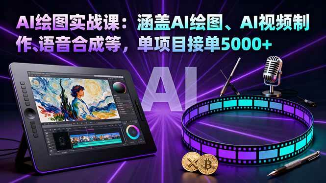 （16304期）AI绘图实战课：涵盖AI绘图、AI视频制作、语音合成等，单项目接单5000+-搞砸网络-www.gaoza.cn