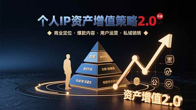 （15653期）个人IP资产增值策略2.0 拆解商业定位/爆款内容/用户运营/私域销转四大模块-搞砸网络-www.gaoza.cn