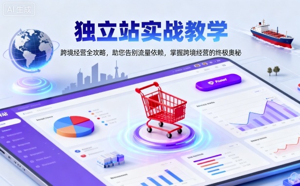 独立站实战教学，跨境经营全攻略，助您告别流量依赖，掌握跨境经营的终极奥-搞砸网络-www.gaoza.cn