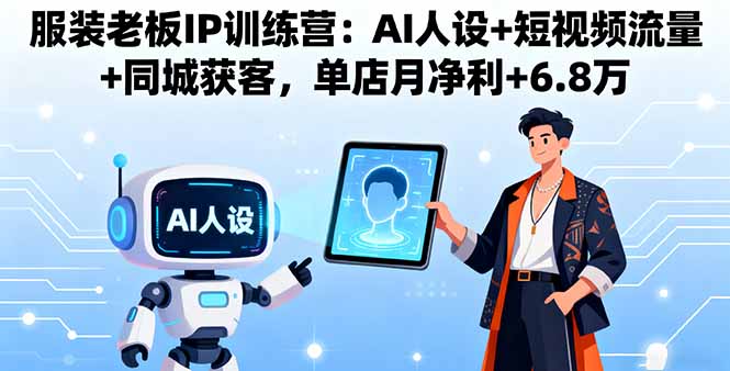 服装老板IP训练营：AI人设+短视频流量+同城获客，单店月净利+6.8万-搞砸网络-www.gaoza.cn