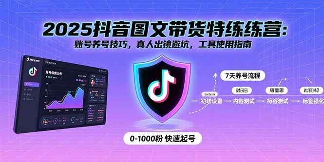 （15861期）2025抖音图文带货特练营：账号养号技巧，真人出镜避坑，工具使用指南-搞砸网络-www.gaoza.cn