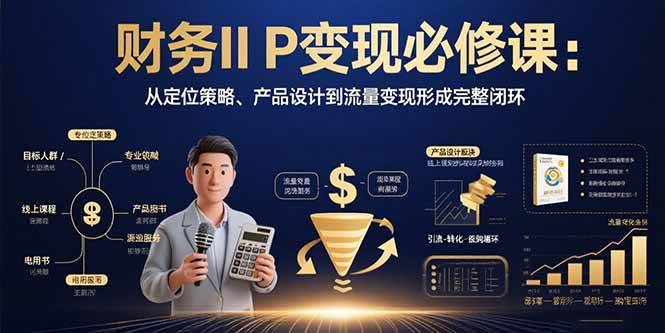 （15728期）财务IP变现必修课：从定位策略、产品设计到流量变现形成完整闭环-搞砸网络-www.gaoza.cn