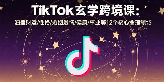 （15713期）TikTok玄学跨境课：涵盖财运/性格/婚姻爱情/健康/事业等12个核心命理领域-搞砸网络-www.gaoza.cn