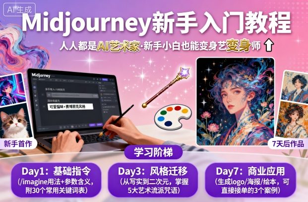 midjourney新手入门教程：人人都是AI艺术家，新手小白也能变身艺术大师-搞砸网络-www.gaoza.cn