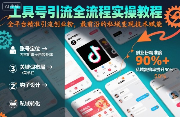 工具号引流全流程保姆级实操教程，全平台精准引流创业粉，最前沿的私域变现技术赋能-搞砸网络-www.gaoza.cn