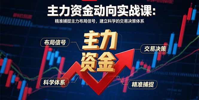 （15804期）主力资金动向实战课-8月：精准捕捉主力布局信号，建立科学的交易决策体系-搞砸网络-www.gaoza.cn