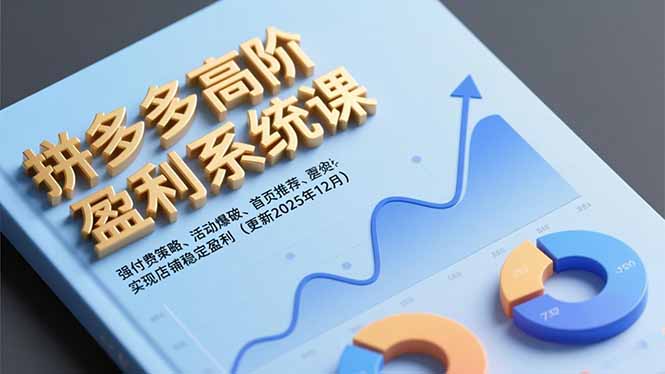 拼多多高阶盈利系统课，强付费策略、活动爆破、首页推荐，实现店铺稳定盈利(更新12月-搞砸网络-www.gaoza.cn