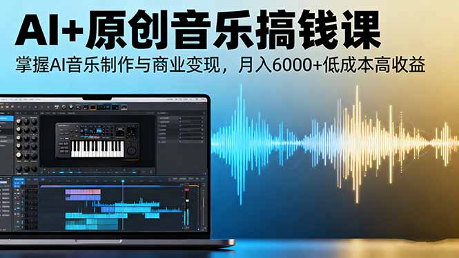 AI+原创音乐搞钱课：掌握AI音乐制作与商业变现，月入6000+低成本高收益-搞砸网络-www.gaoza.cn