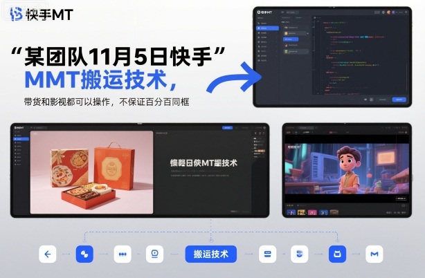某团队11月5日快手MT搬运技术，带货和影视都可以操作，不保证百分百同框，自测-搞砸网络-www.gaoza.cn