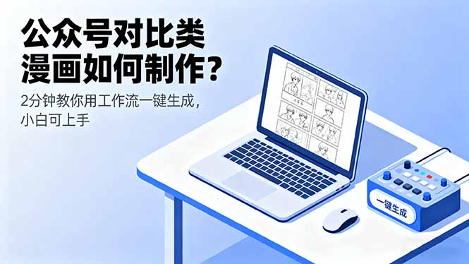 公众号对比类漫画如何制作？2分钟教你用工作流一键生成，小白可上手-搞砸网络-www.gaoza.cn