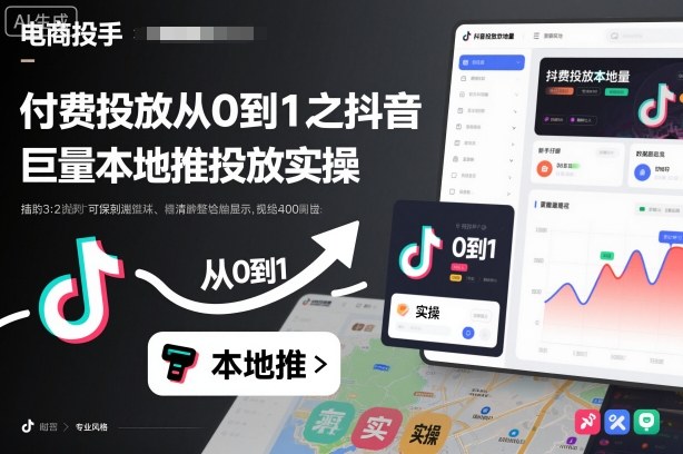 付费投放从0到1之抖音巨量本地推投放实操-搞砸网络-www.gaoza.cn