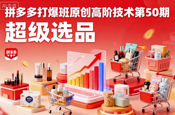 拼多多打爆班原创高阶技术第50期，超级选品-搞砸网络-www.gaoza.cn
