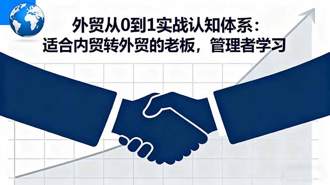 外贸从0到1实战认知体系：适合内贸转外贸的老板，管理者学习-搞砸网络-www.gaoza.cn