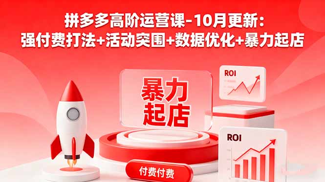 拼多多高阶运营课-10月更新：强付费打法+活动突围+数据优化+暴力起店-搞砸网络-www.gaoza.cn