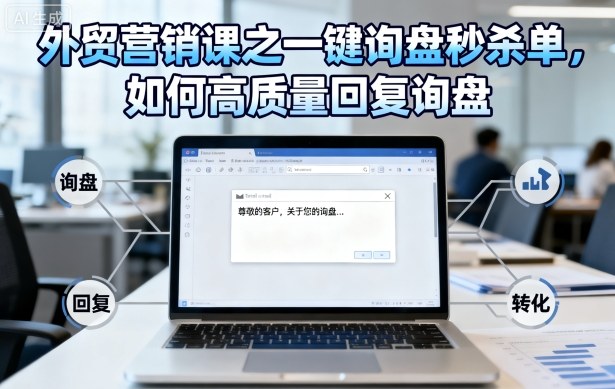 外贸营销课之一键询盘秒杀单，如何高质量回复询盘-搞砸网络-www.gaoza.cn