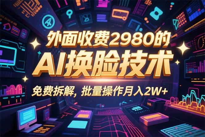 （15969期）0粉丝0基础，用AI换脸改头换面，3分钟一条原创视频，收益稳稳-搞砸网络-www.gaoza.cn
