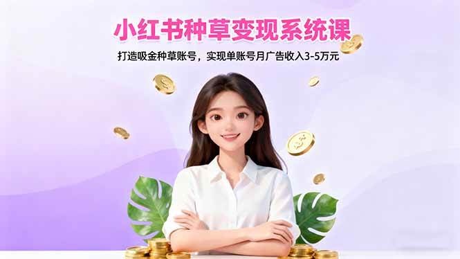 （16468期）小红书种草变现系统课：打造吸金种草账号，实现单账号月广告收入3-5万元-搞砸网络-www.gaoza.cn