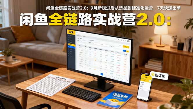 闲鱼全链路实战营2.0：9月新规过后从选品到标准化运营，7天快速出单-搞砸网络-www.gaoza.cn