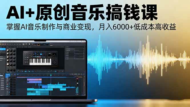 （16324期）AI+原创音乐搞钱课：掌握AI音乐制作与商业变现，月入6000+低成本高收益-搞砸网络-www.gaoza.cn