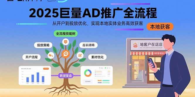 （15608期）2025巨量AD推广全流程，从开户到投放优化，实现本地实体业务高效获客-搞砸网络-www.gaoza.cn