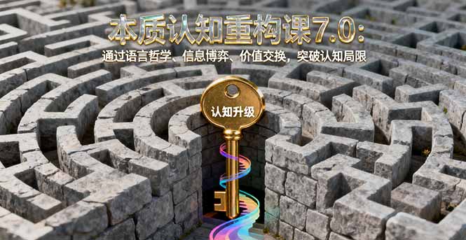 本质认知重构课7.0：通过语言哲学、信息博弈、价值交换，突破认知局限-搞砸网络-www.gaoza.cn