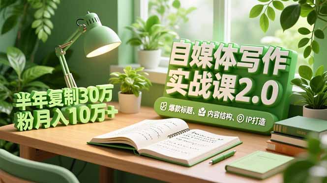 自媒体写作实战课2.0，爆款标题、内容结构、IP打造，半年复制30万粉月入10万+-搞砸网络-www.gaoza.cn