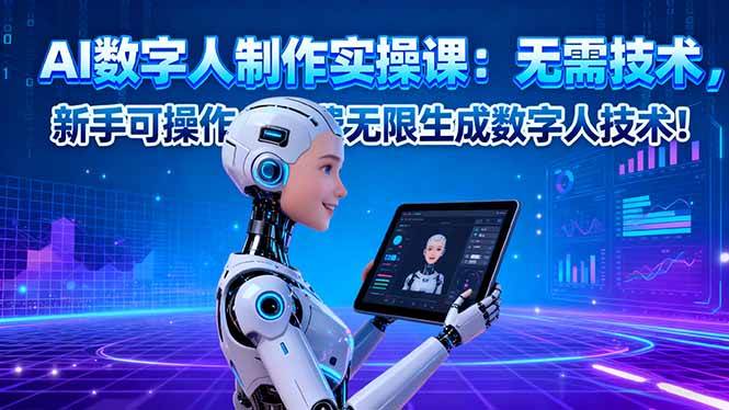 （16376期）AI数字人制作实操课：无需技术，新手可操作，免费无限生成数字人技术！-搞砸网络-www.gaoza.cn