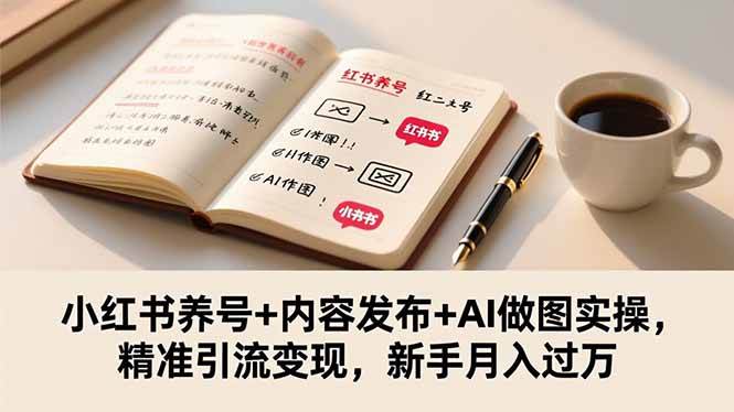 (16498期)小红书养号+内容发布+AI做图实操,精准引流变现,新手月入过万-搞砸网络-www.gaoza.cn