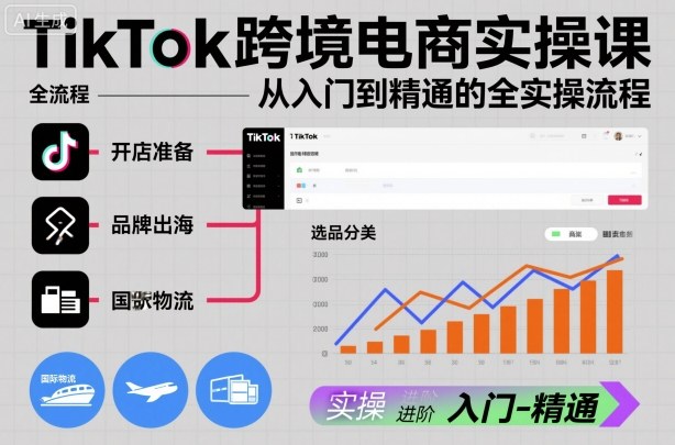 TikTok跨境电商实操课，从入门到精通的全实操流程-搞砸网络-www.gaoza.cn