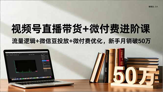 视频号直播带货+微付费进阶课：流量逻辑+微信豆投放+微付费优化，新手月销破50万-搞砸网络-www.gaoza.cn