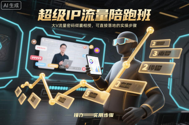 超级IP流量陪跑班，大V流量密码倾囊相授，可直接落地的实操步骤-搞砸网络-www.gaoza.cn