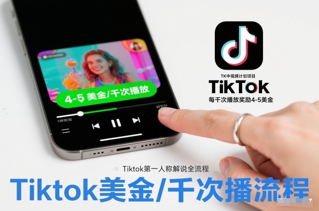 TK中视频计划项目，Tiktok第一人称解说流程，每干次播放奖励4-5美金-搞砸网络-www.gaoza.cn