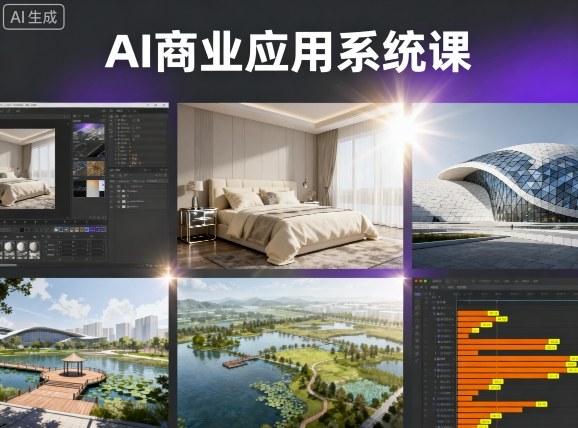 AI商业应用系统课，室内-软装-建筑-景观，智能设计+效果图+动画画实战-搞砸网络-www.gaoza.cn